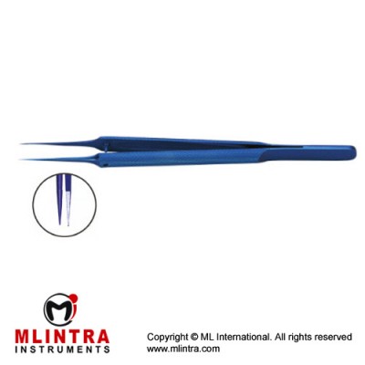 Micro Tying Forceps Tungsten carbide coated Platforms,Round handle,15cm Straight,0.2mm Tips Straight,0.1mm Tips